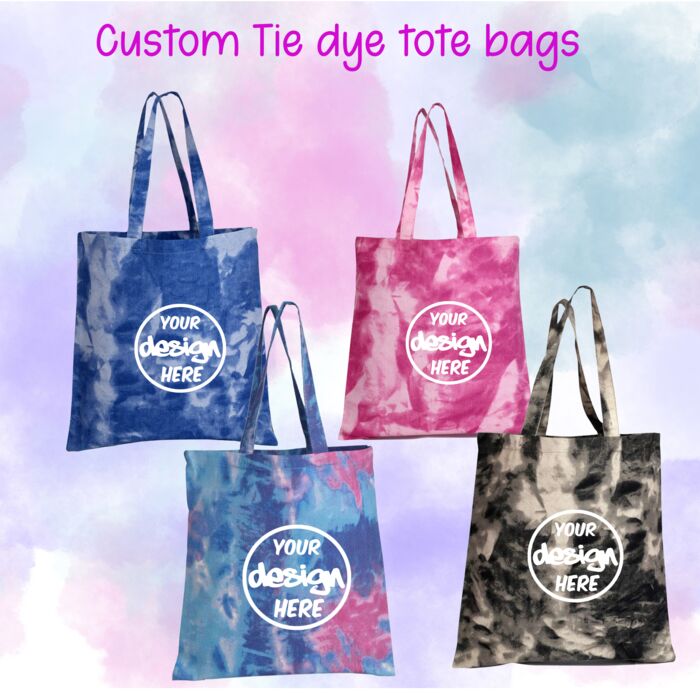 Custom Tie Dye Tote Bag Thumbnail