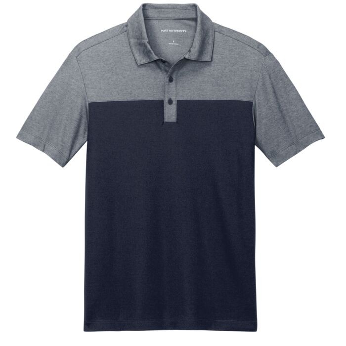 Port Authority® Fine Pique Blend Blocked Polo Thumbnail
