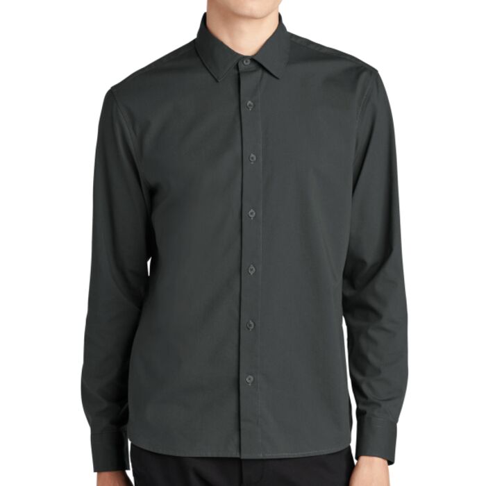 Long Sleeve Stretch Woven Shirt Thumbnail